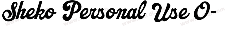 Sheko Personal Use O字体转换